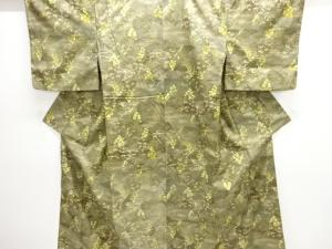 樹木模様小紋着物